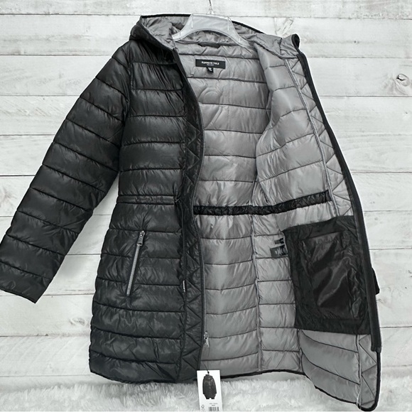 Kenneth Cole M/L Quilted Anorak Puffer Jacket • Black • NWT - Picture 6 of 14